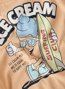 T-shirt Name It Foxe corail pour garçon