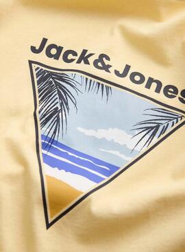 T-shirt Jack and Jones Perry jaune pour enfant