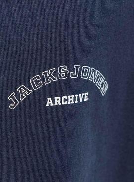 T-shirt Jack and Jones College marine pour enfant