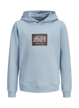 Sweatshirt Jack and Jones Rain bleue pour enfant.