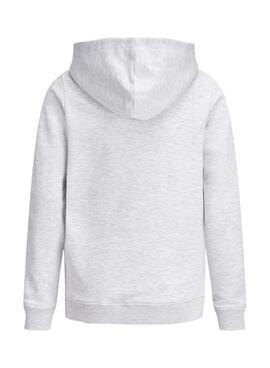 Sweat à capuche Jack and Jones Rain gris pour enfant