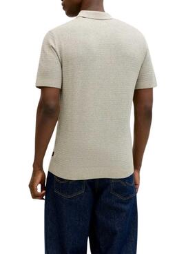 Polo en punto Jack and Jones Bluriley verde pour homme