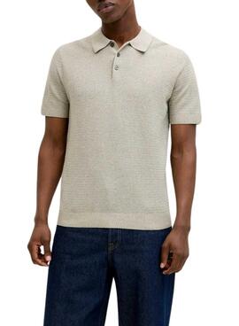 Polo en punto Jack and Jones Bluriley verde pour homme