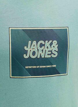 T-shirt Jack and Jones Rain verte pour garçon