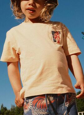 T-shirt Name It Flapz corail pour garçon