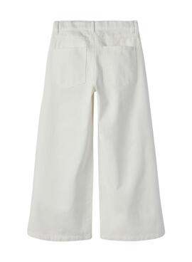Jean Name It Bella Wide blanc avec clous pour fille.