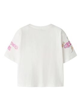 T-shirt Name It Fosiaz Love blanc pour fille