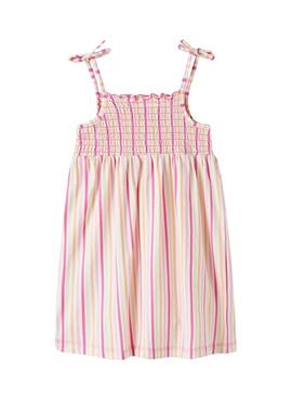 Robe Name It Filuaz à rayures multicolores pour fille