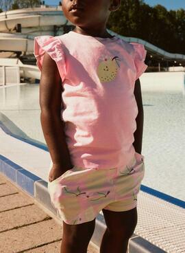 Shorts Name It Filuaz imprimés de citrons pour fille