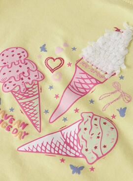 T-shirt Name It Fentaz jaune pour fille