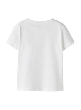 T-shirt Name It Fentaz blanc pour fille