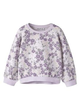 Sweat à capuche Name It Dartia violet pour fille