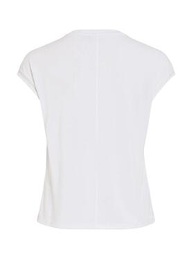 T-shirt Vila en modal blanco pour femme.