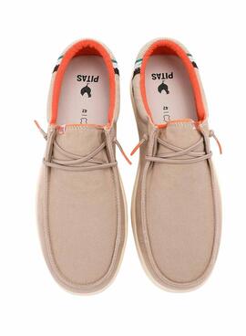 Chaussures Walkin Pitas Cana beige pour hommes