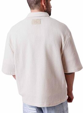 Chemise Project x Paris en gaufre beige pour homme