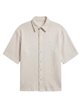 Chemise Project x Paris en gaufre beige pour homme