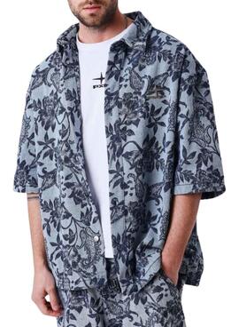 Chemise Project x Paris Jacquard bleue pour homme