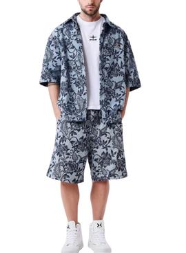 Chemise Project x Paris Jacquard bleue pour homme