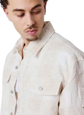 Chemise Project x Paris Jacquard beige pour homme