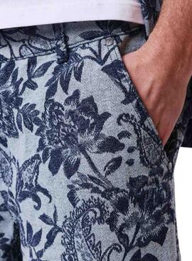 Projet Bermudes x Paris Jacquard bleu pour homme.