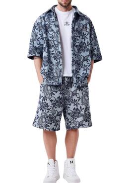 Projet Bermudes x Paris Jacquard bleu pour homme.