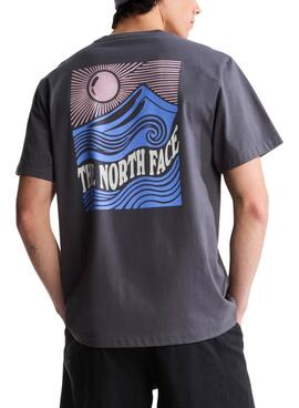 T-shirt The North Face Mountain anthracite pour homme.