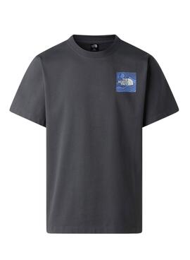 T-shirt The North Face Mountain anthracite pour homme.