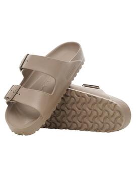 Sandales Birkenstock Arizona EVA beige pour femme.