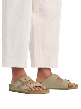 Sandales Birkenstock Arizona vertes pour femmes