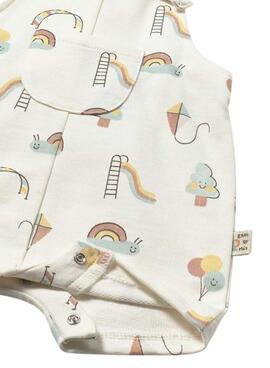 Débardeur court imprimé parcs ivoire pour bébé