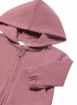 Sweat à capuche rose poudré Mayoral pour bébé