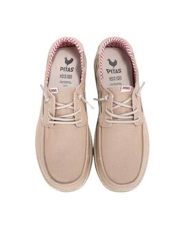 Chaussures Walkin Pitas beige pour homme.