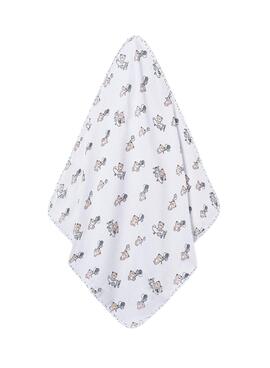 Peignoir de bain Mayoral avec capuche ours blanc pour bébé