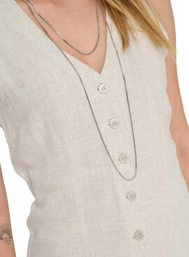 Robe Only Siesta beige pour femme