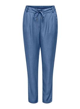 Pantalon Only Poptrash Charis bleu pour femme.