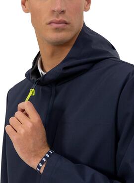 Parka L'Octopus imperméable bleue marine pour homme