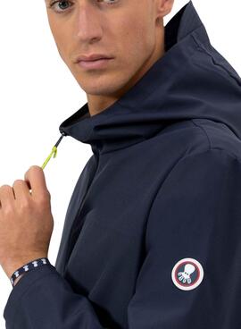Parka L'Octopus imperméable bleue marine pour homme
