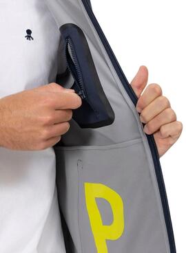 Parka L'Octopus imperméable bleue marine pour homme