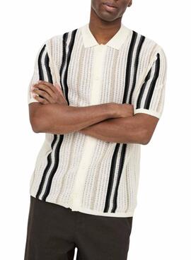 Polo beige pour homme Only and Sons Leon