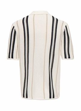 Polo beige pour homme Only and Sons Leon