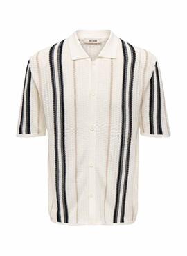 Polo beige pour homme Only and Sons Leon