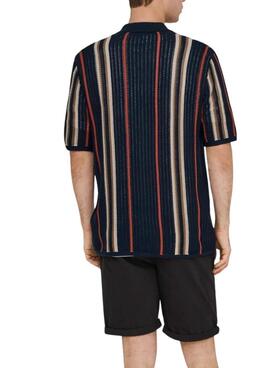 Polo Only and Sons bleu marine pour homme