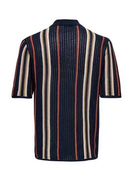 Polo Only and Sons bleu marine pour homme