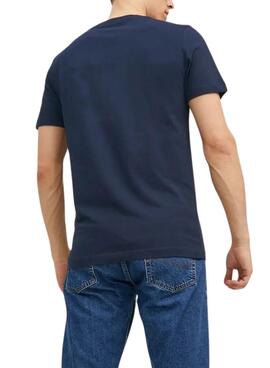 T-shirt Jack and Jones Bluarchie bleu marine pour homme