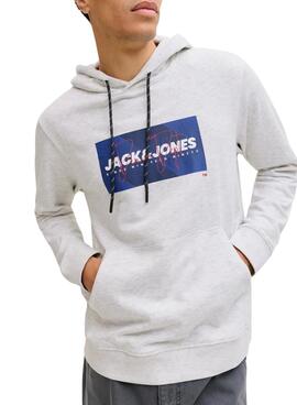 Sweatshirt Jack and Jones Cole gris pour homme.