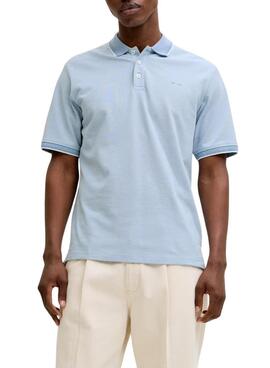 Polo Jack and Jones azul para hombre.