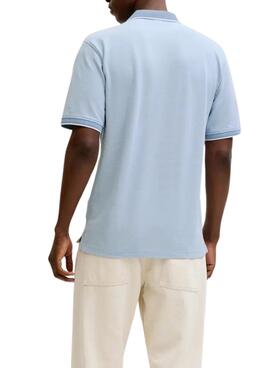 Polo Jack and Jones azul para hombre.