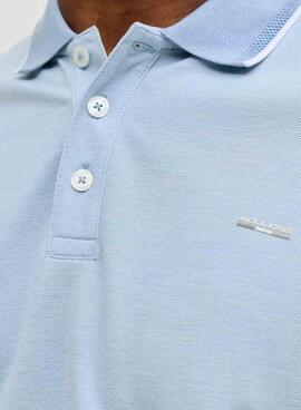 Polo Jack and Jones azul para hombre.