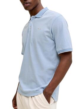 Polo Jack and Jones azul para hombre.