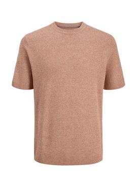 T-shirt Jack and Jones Bluriley corail pour homme